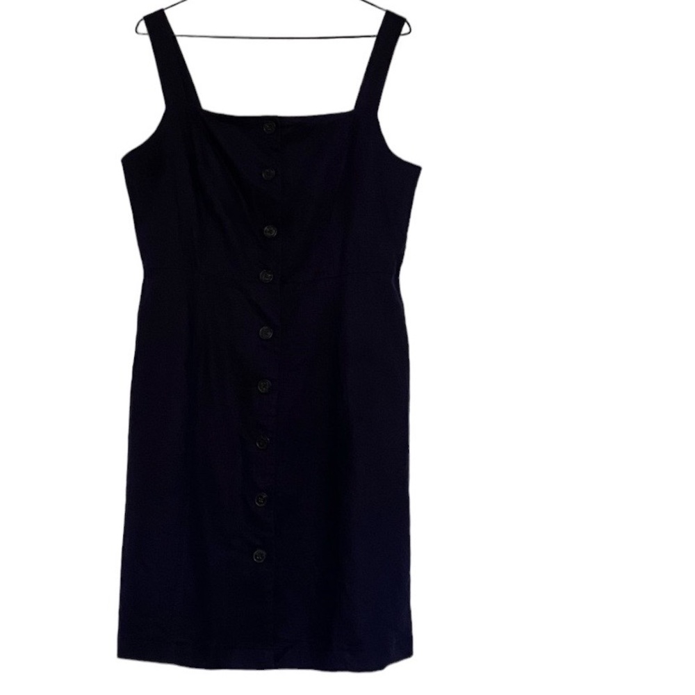GAP Dark Navy Button Front Apron Dress